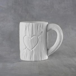 Tree Carved Heart Mug 12 oz.
