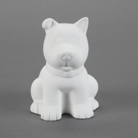 Ceramic Bisque Sitting Puppy Bank