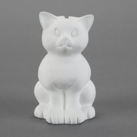 Ceramic Bisque Sitting Kitty Bank