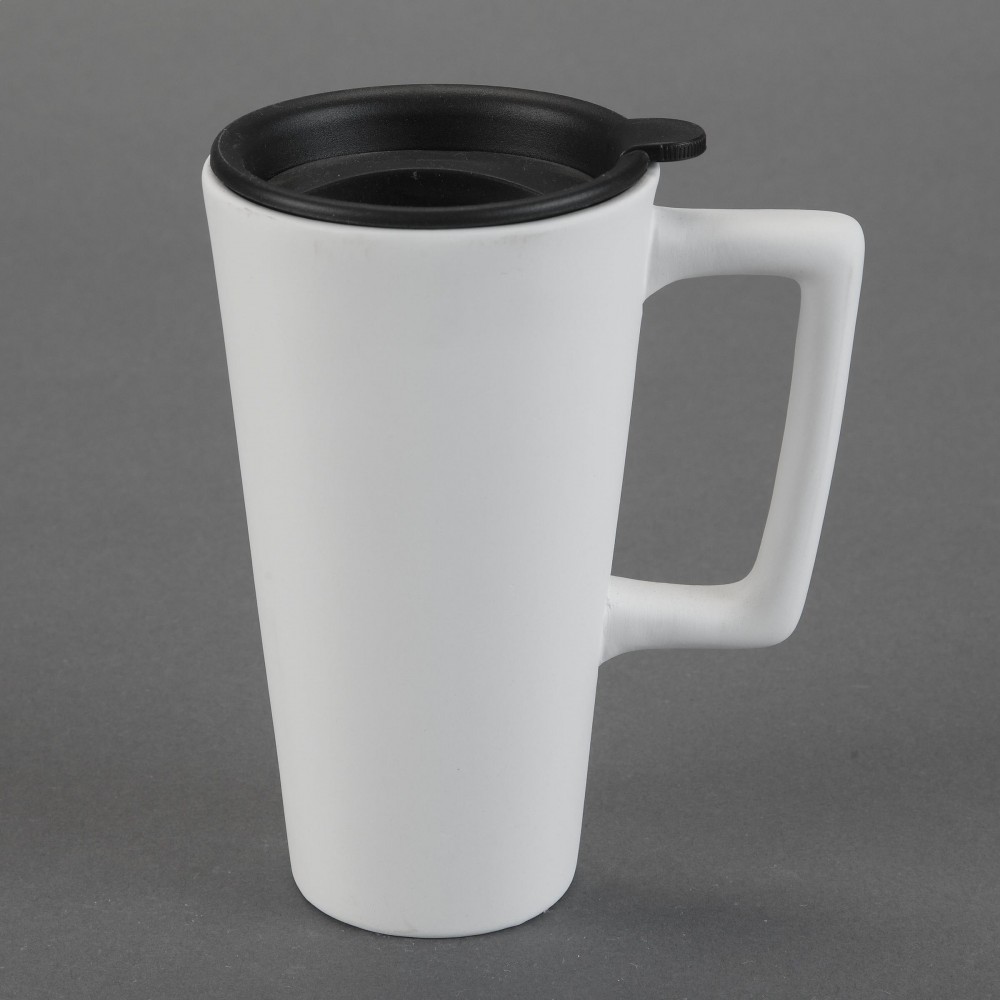 Ready-to-paint Ceramic bisque Sm. Travel Mug 1