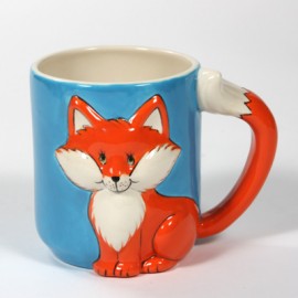Ceramic Bisque Fox Mug