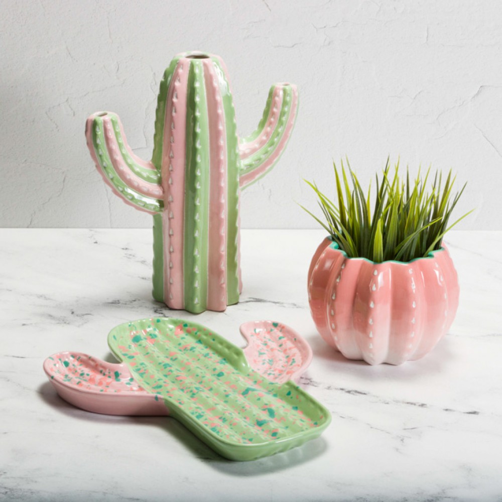MB1503 Saguaro Cactus Vase in ready to paint cone 04 ceramic 