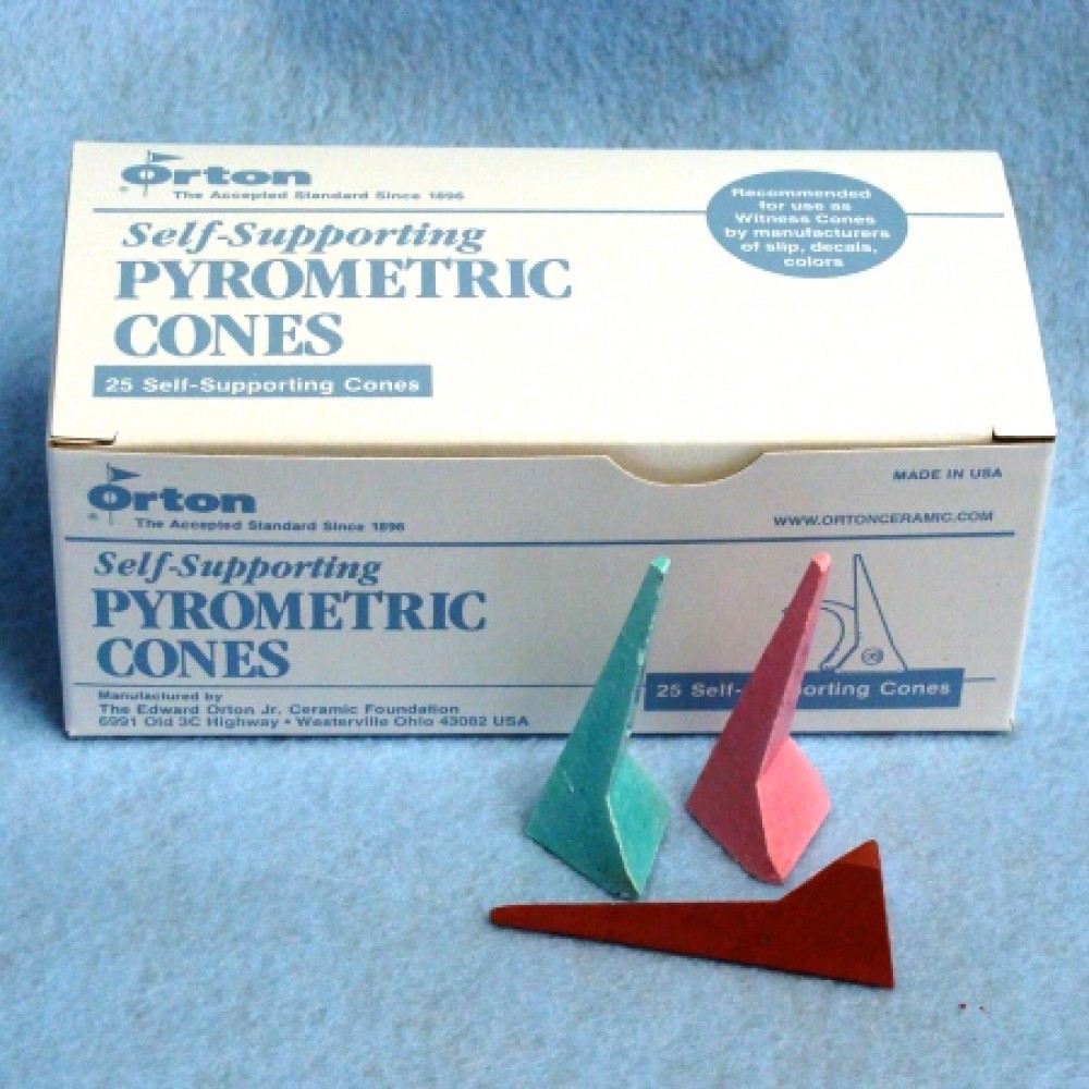 Pkg/25 Orton Self-Supporting Cone 5 Pyrometric Cones for Monitoring Ceramic Kiln Firings 