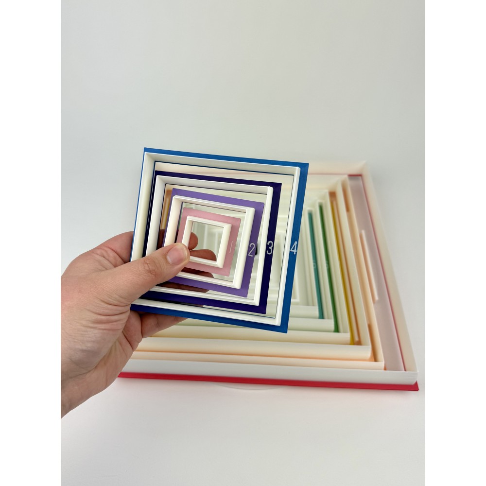 Rainbow Square Pottery Cutter Tool Set
