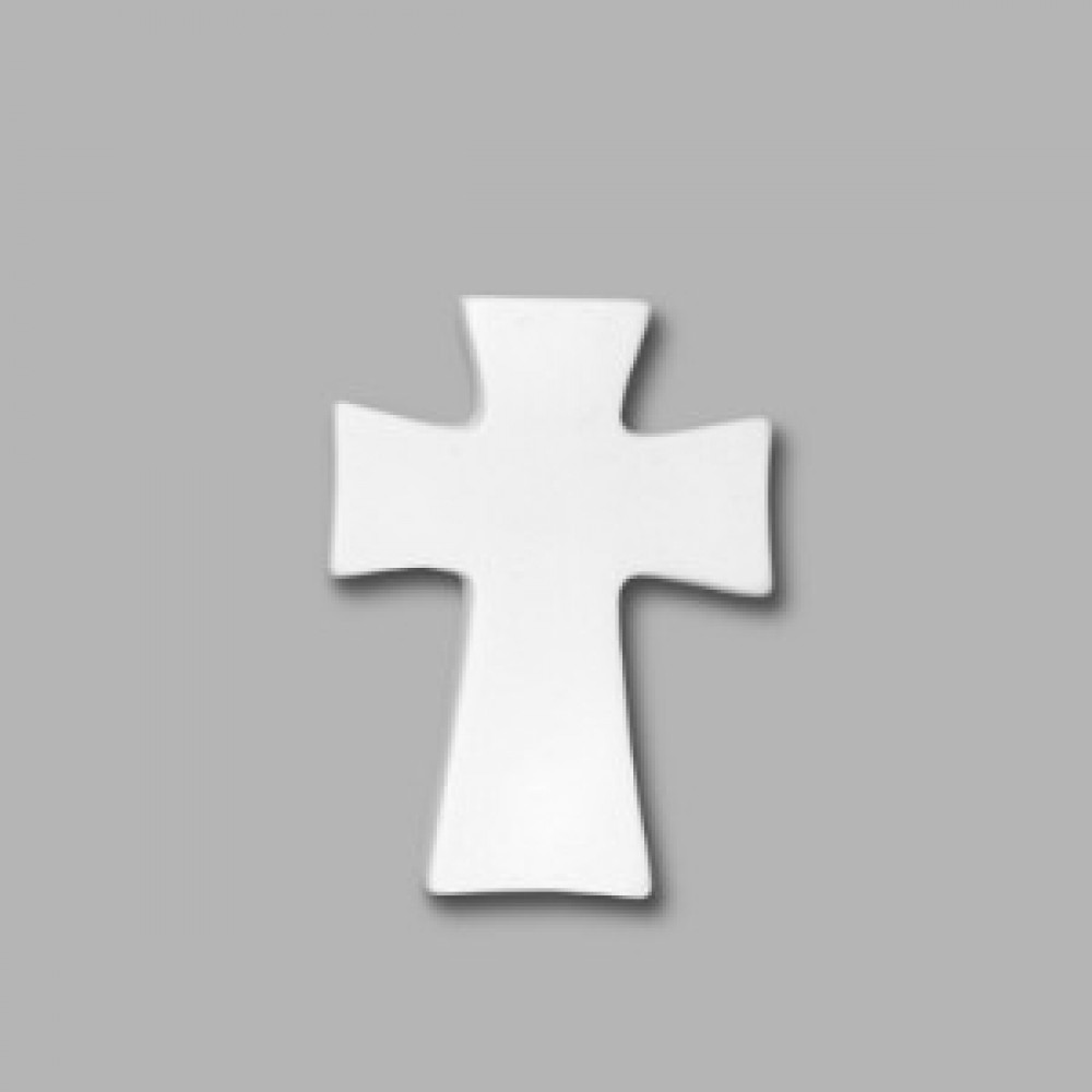 Ceramic Bisque Contemporary Cross